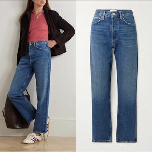 AGOLDE ‘90s mid-rise straight-leg organic jeans in mid Wash